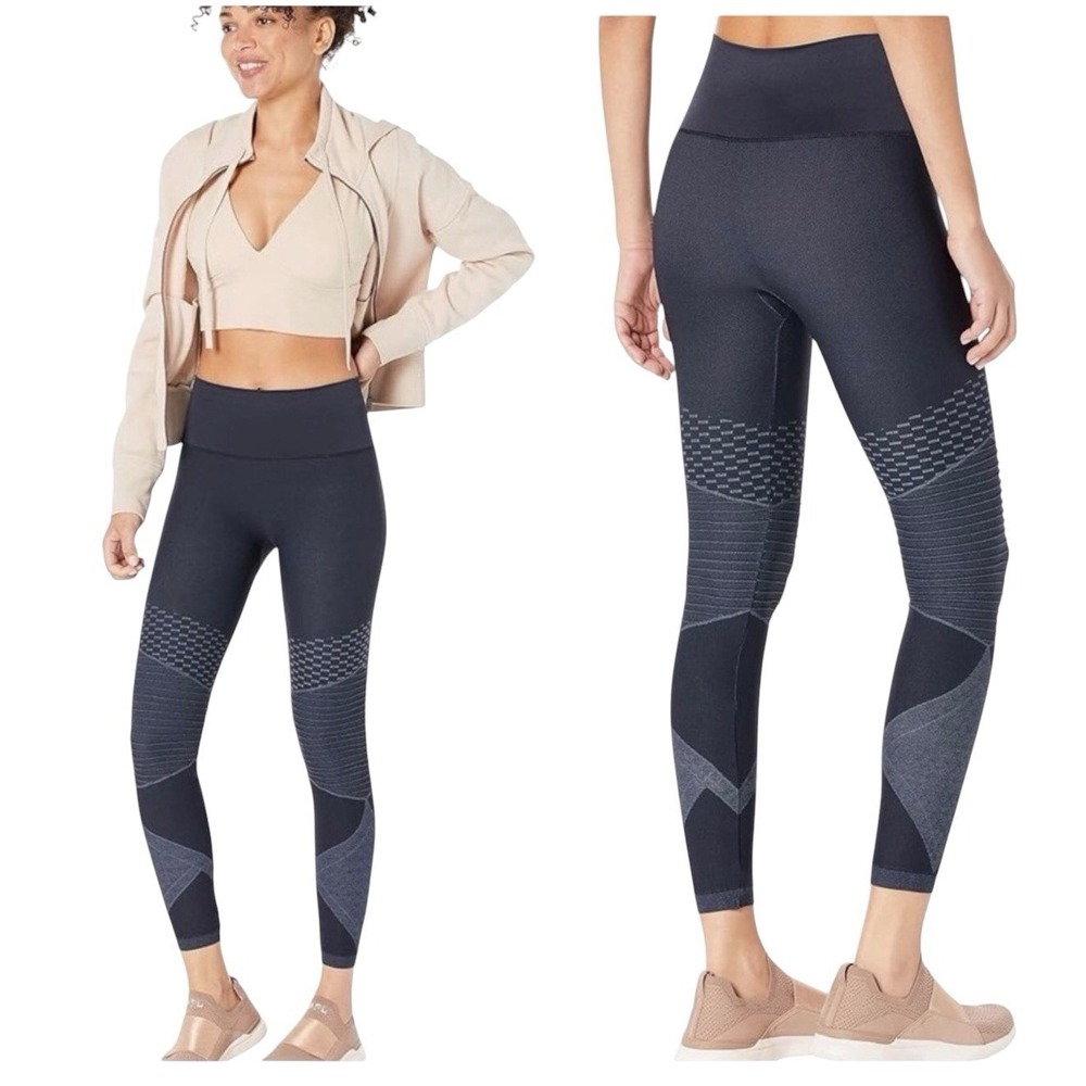 SPANX High Waist Seamless Moto Leggings Indigo Sky Nylon Stretch Women's Size 1X
